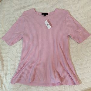 Ann Taylor Light Pink Peplum Top. Size Medium. New with tags!